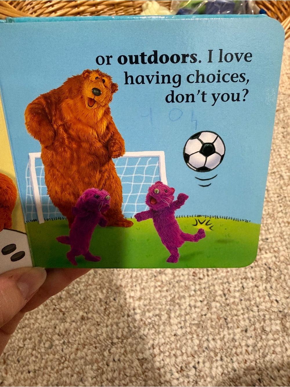 Bear Loves Opposites! Board Book - bear in the big blue house - Picture 4 of 7